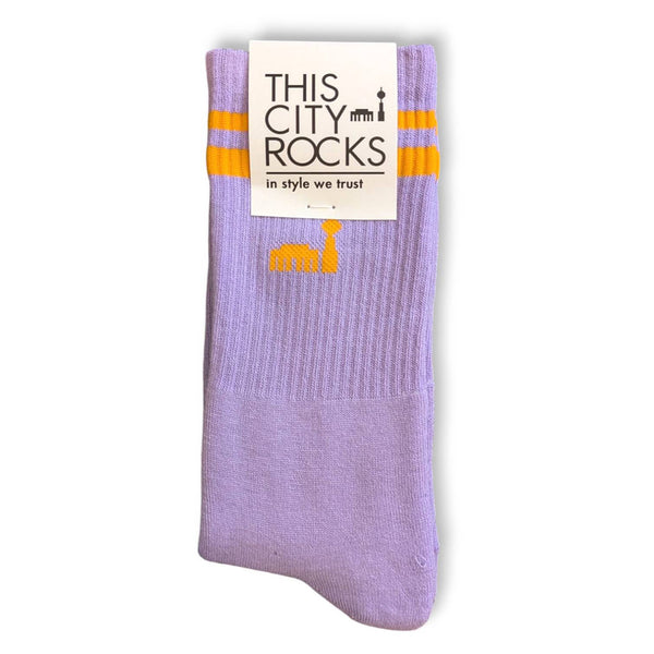 Berlin Sportsocken THIS CITY ROCKS - lila/orange