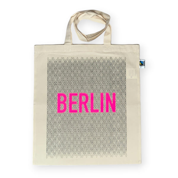 Berlin Baumwollbeutel Fernsehturm - neonpink