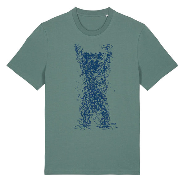 Berlin Design T-Shirt Bär - green bay / blau
