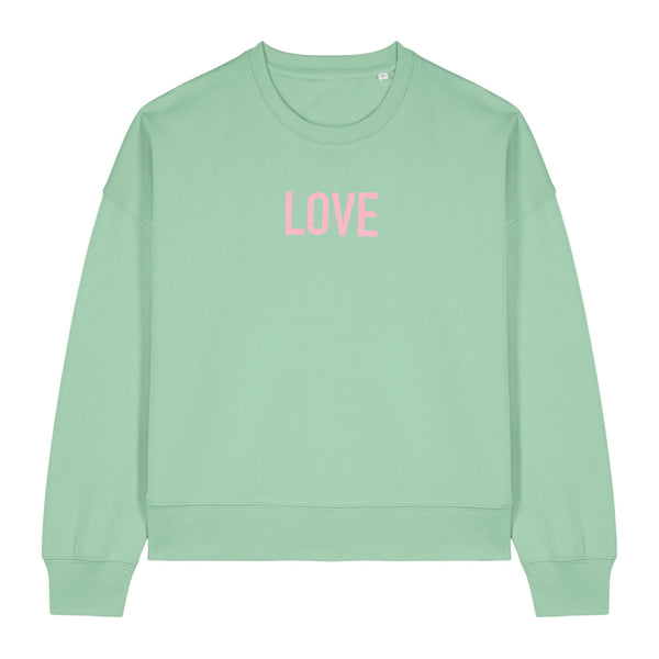 Sweatshirt Love Berlin - mint/rosa