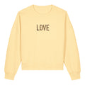 Sweatshirt Love Berlin gelb mit Leoprint