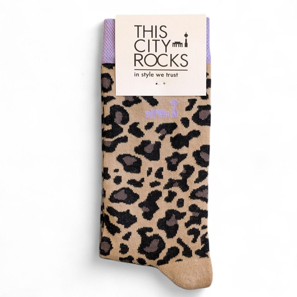 Berlinsocke mit Leopardmuster