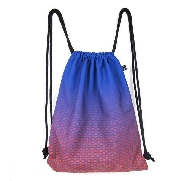 Rucksack/Gymbag Torverlauf Brandenburger Tor - blau/neonorange
