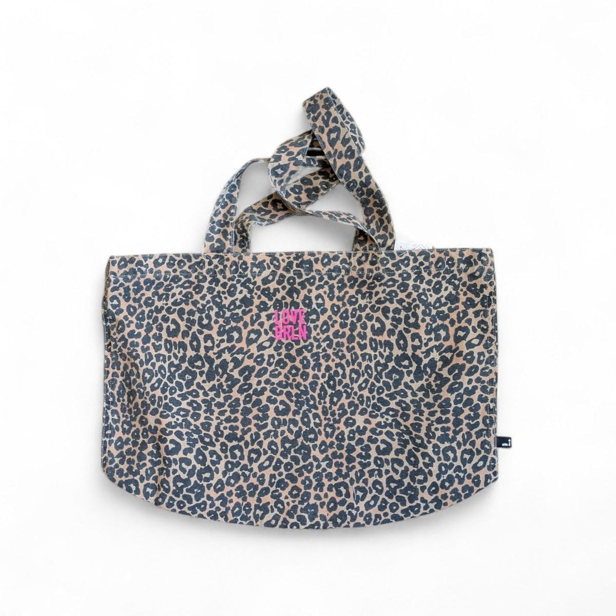 Berlin Shopper mit Leopardenmuster und pinkem Love BRLN Print