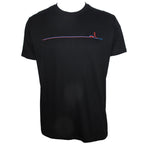 Schwarzes Berlin-T-Shirt mit grafischem Linienmotiv aus Fernsehturm und Brandenburger Tor