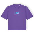 Boxy T-Shirt Love BRLN purple/blau