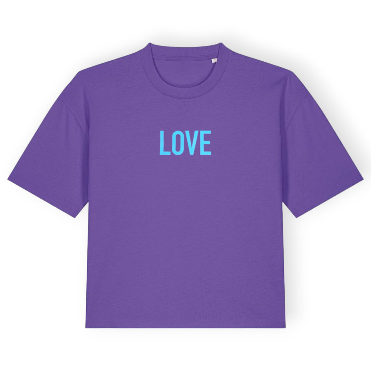 Boxy T-Shirt Love BRLN purple/blau