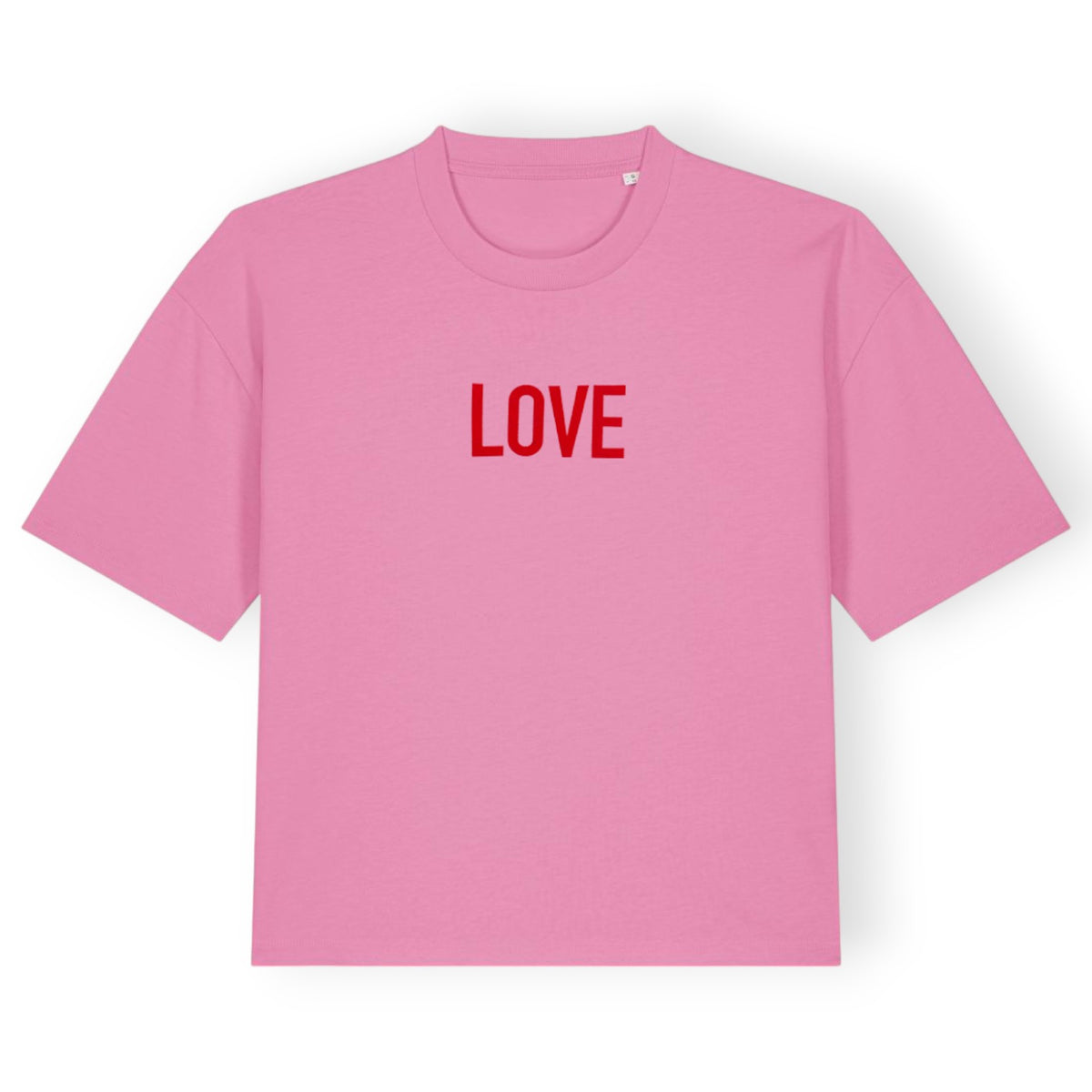 Boxy T-Shirt Love BRLN pink/rot