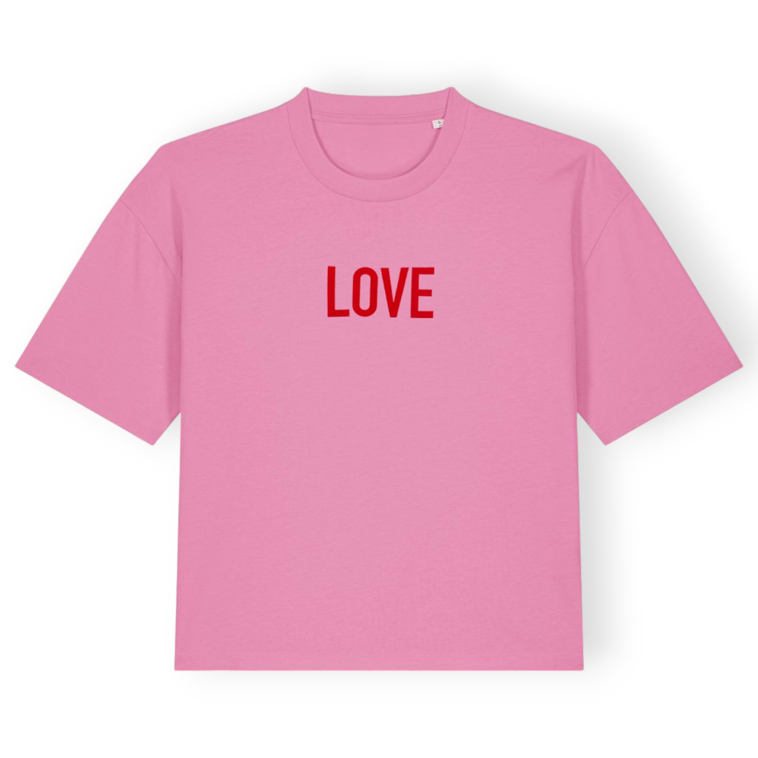 Boxy T-Shirt Love BRLN pink/rot