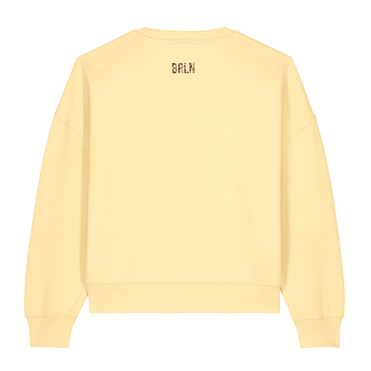Sweatschirt Love Berlin gelb mit Leoprint