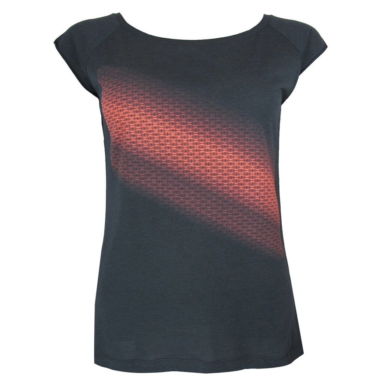 Berlin Design T-Shirt Torverlauf diagonal girls grau/neonorange