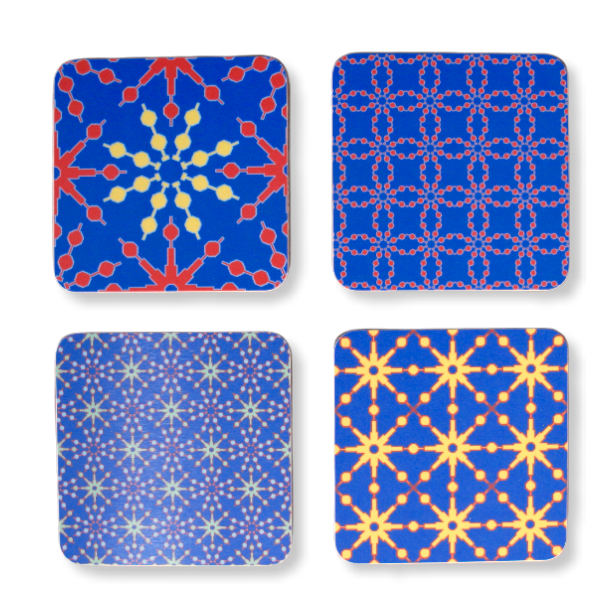 4er Set Coaster / Untersetzer Azulejo blau