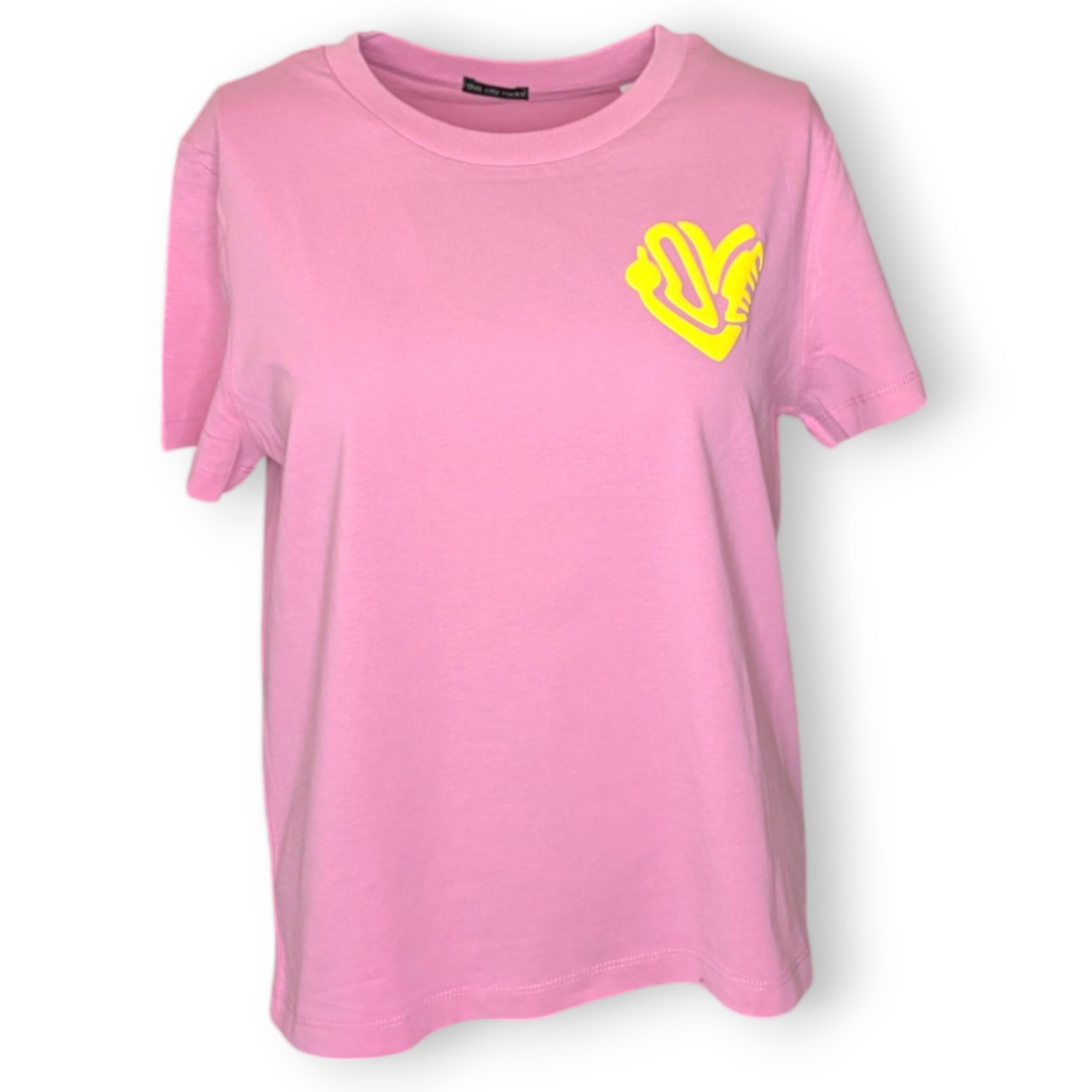 Berlin T-Shirt Love 3D Druck pink/gelb