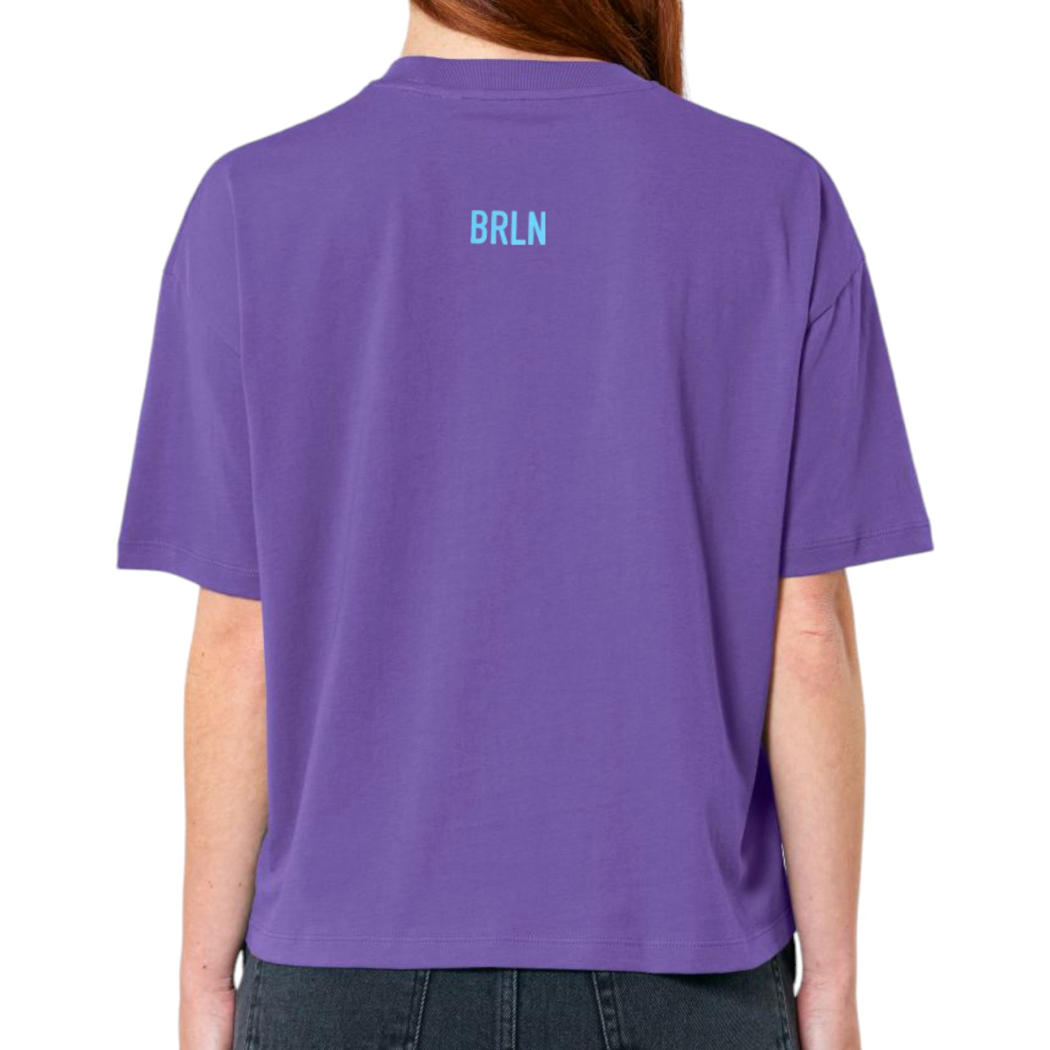 Boxy T-Shirt Love BRLN purple/blau