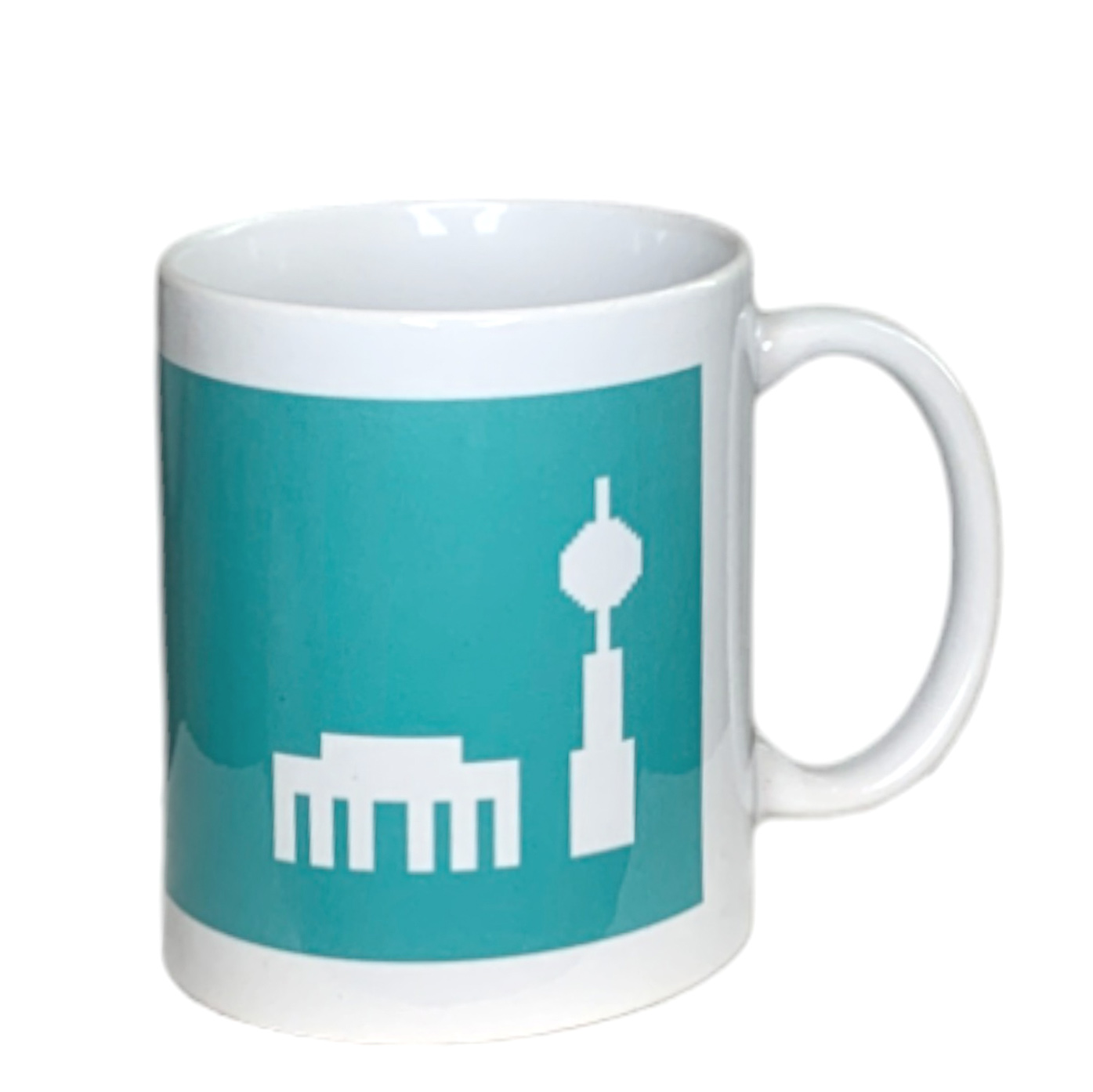 Berlin Tasse Fernsehturm/Brandenburger Tor blau