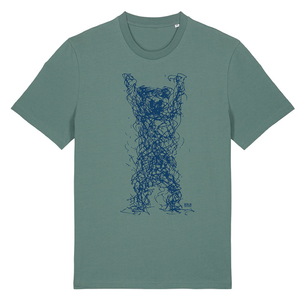 Berlin Design T-Shirt Bär  green bay /blau 