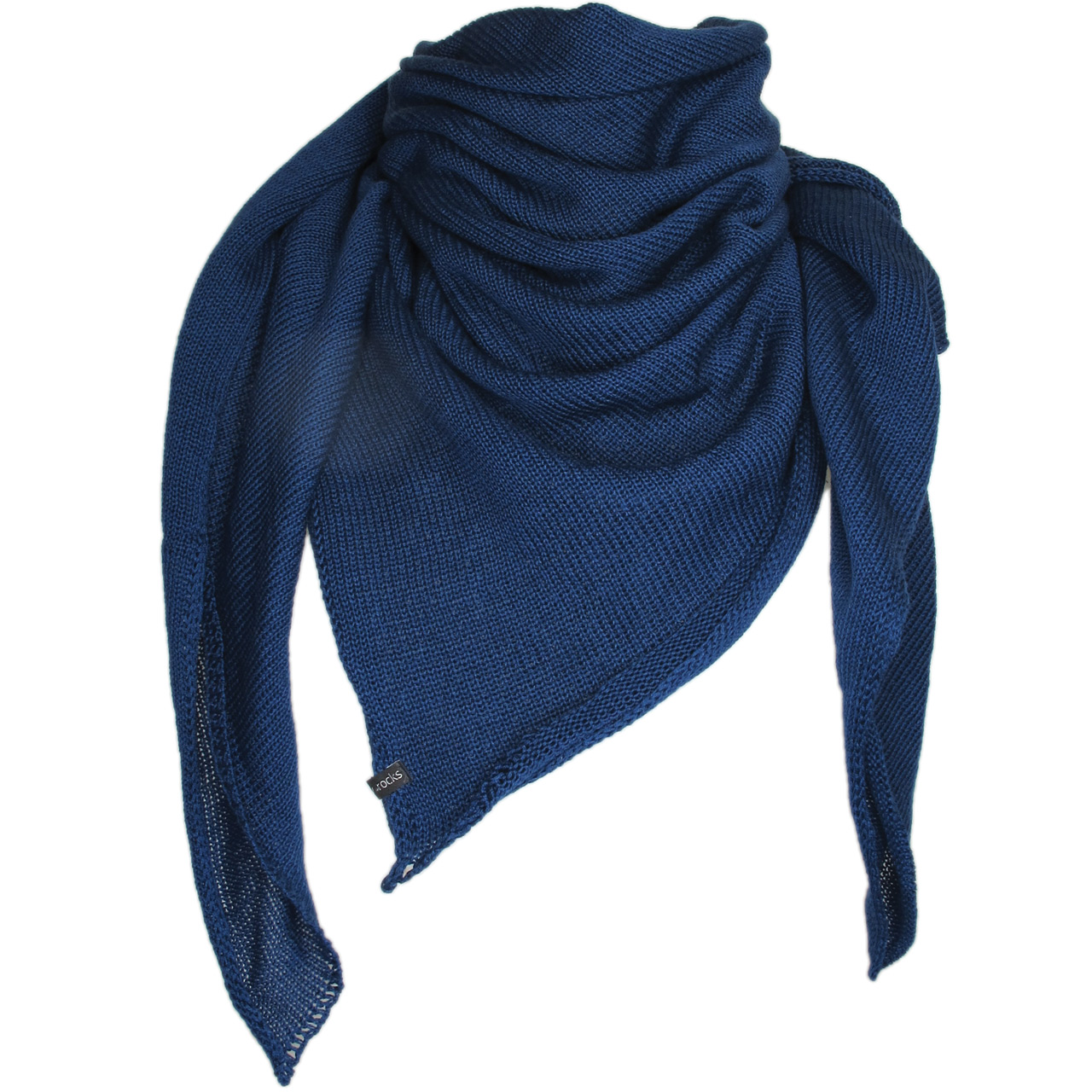 Großes Stricktuch This City Rocks royalblau uni