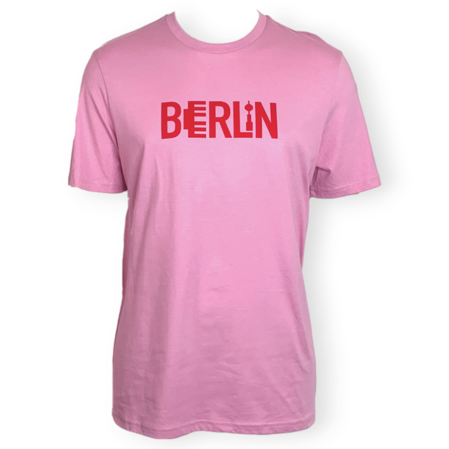 Berlin Design T-Shirt mit Schriftzug pink/rot
