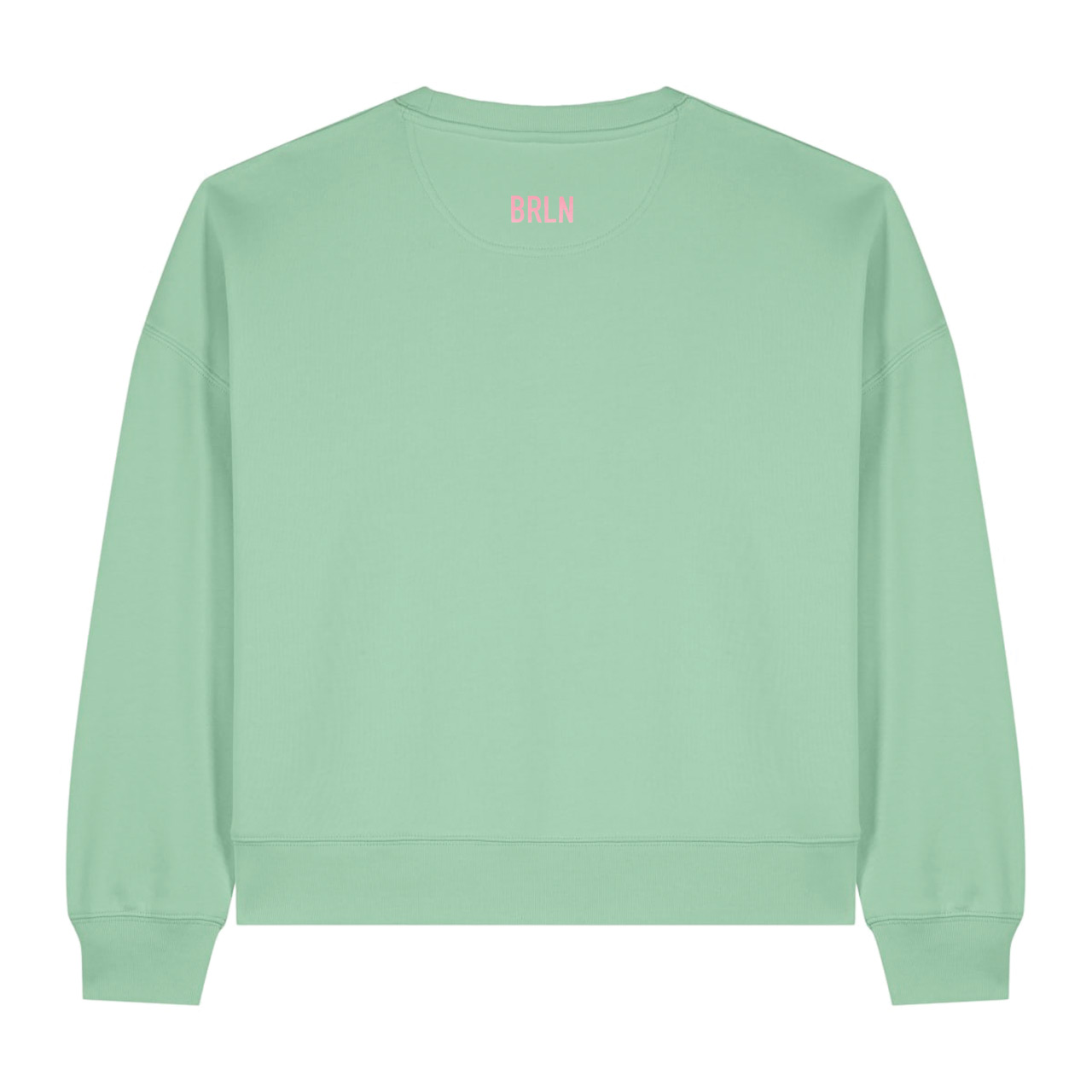 Sweatschirt Love Berlin mit Samtdruck jade/rosa