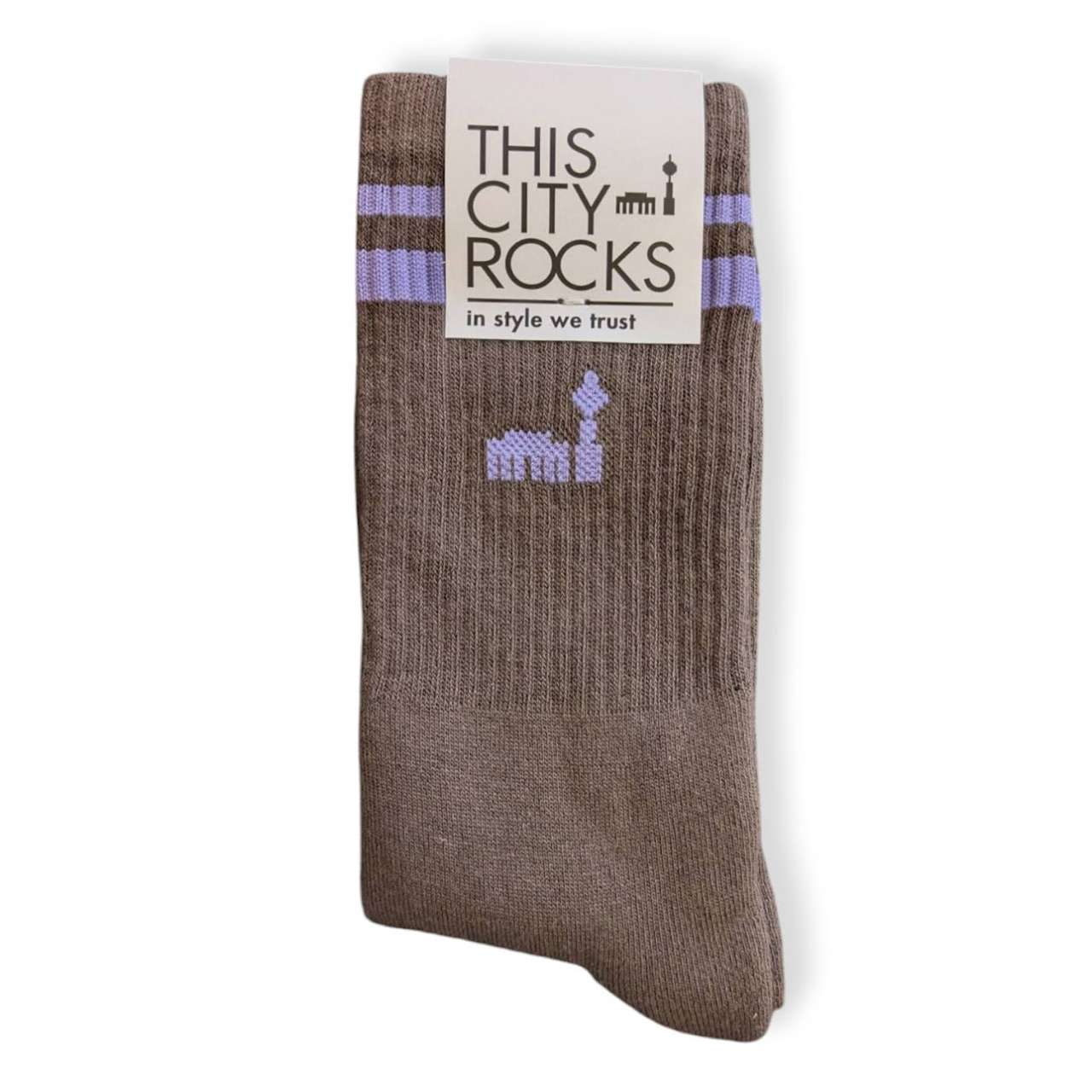 Berlin Sportsocken braun/flieder