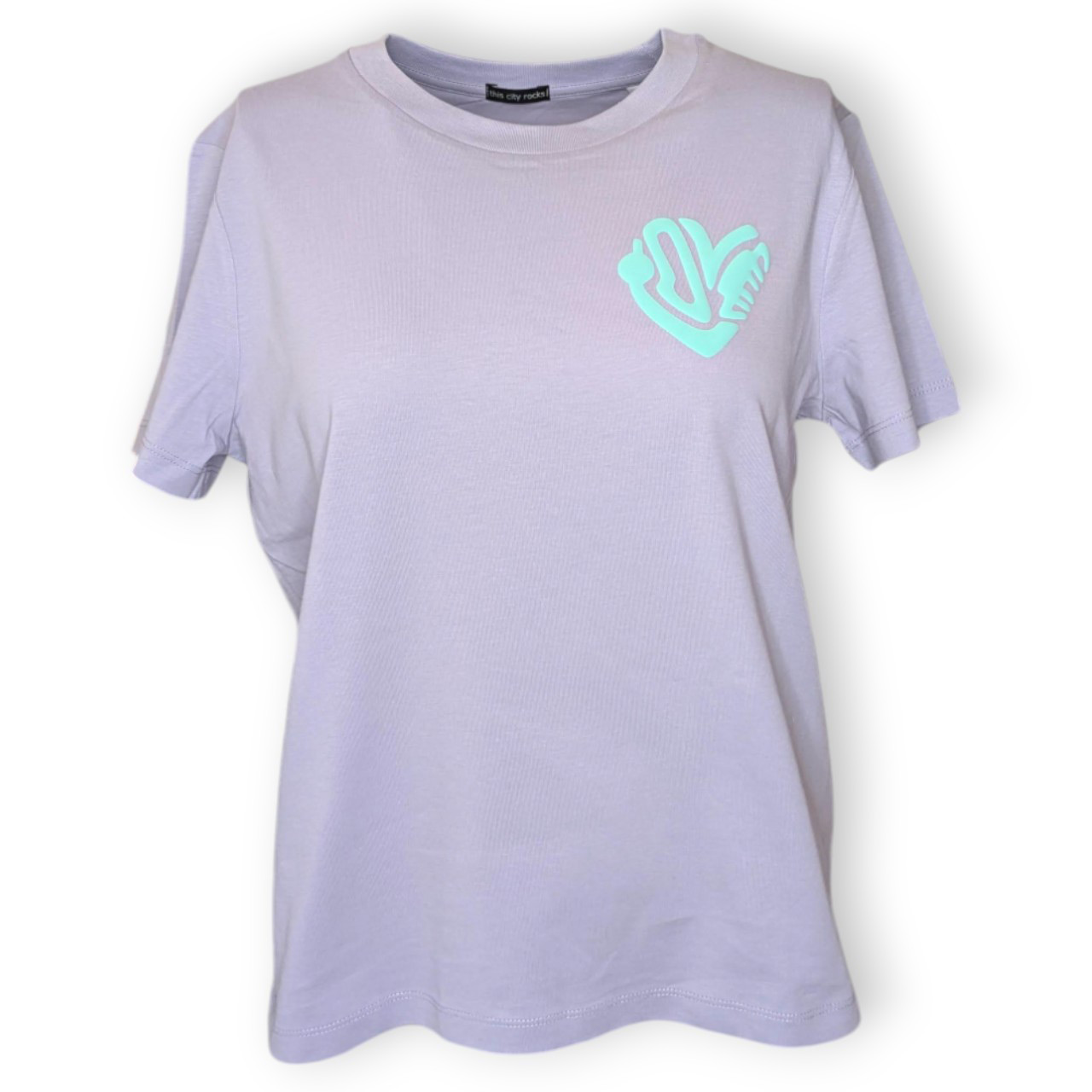 Berlin T-Shirt Love 3D Druck flieder/mint