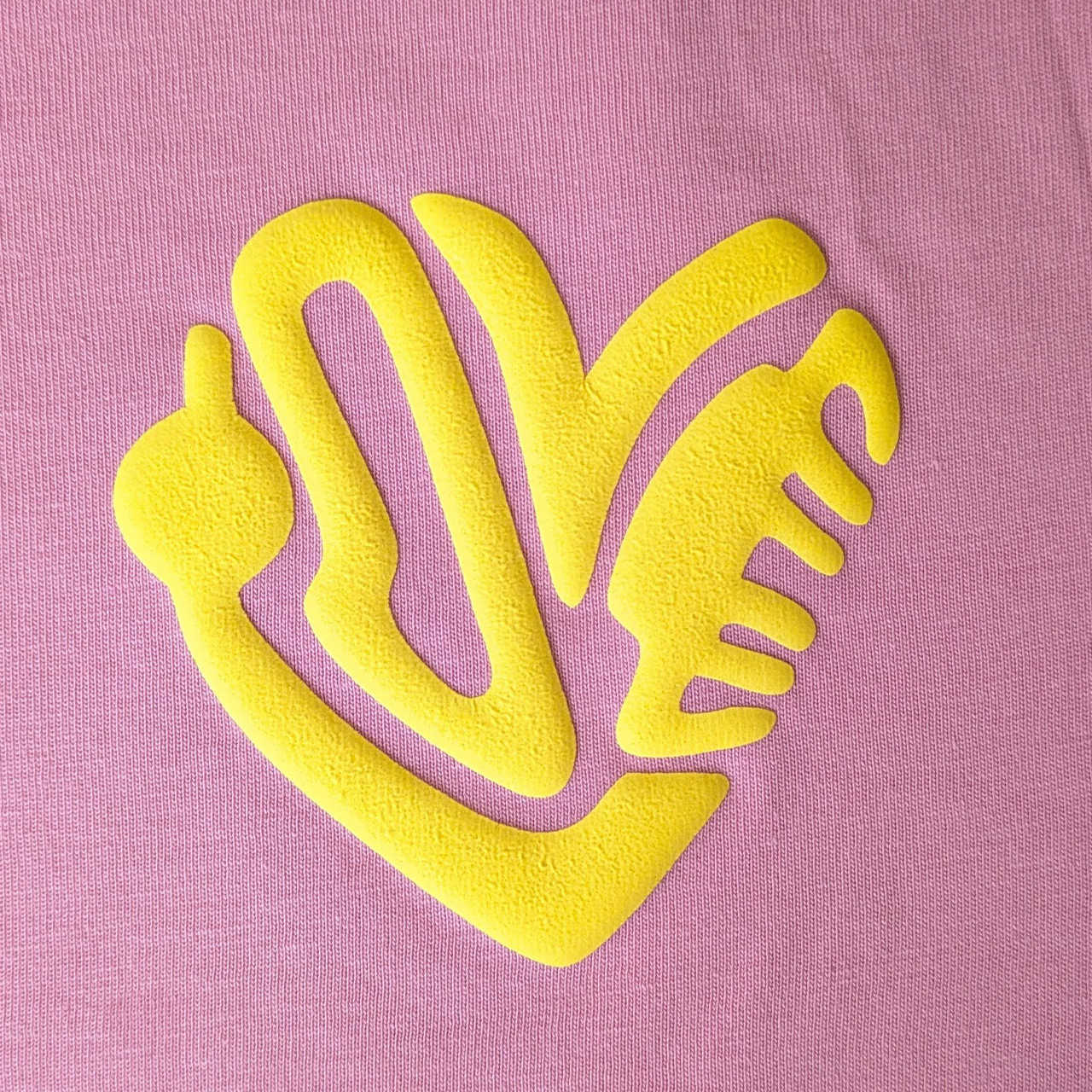 Berlin T-Shirt Love 3D Druck pink/gelb
